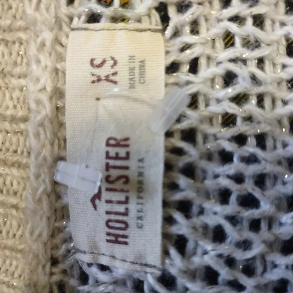 Hollister Cream Sweater with Rhinestone Scattered Flowers - Picture 4 of 4